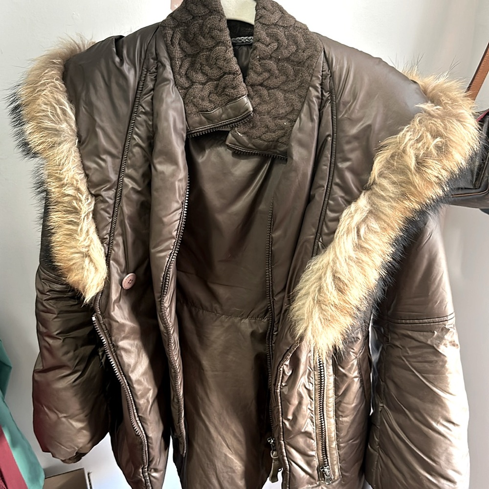 Mackage Jacket, flair arms style, brown, fitted